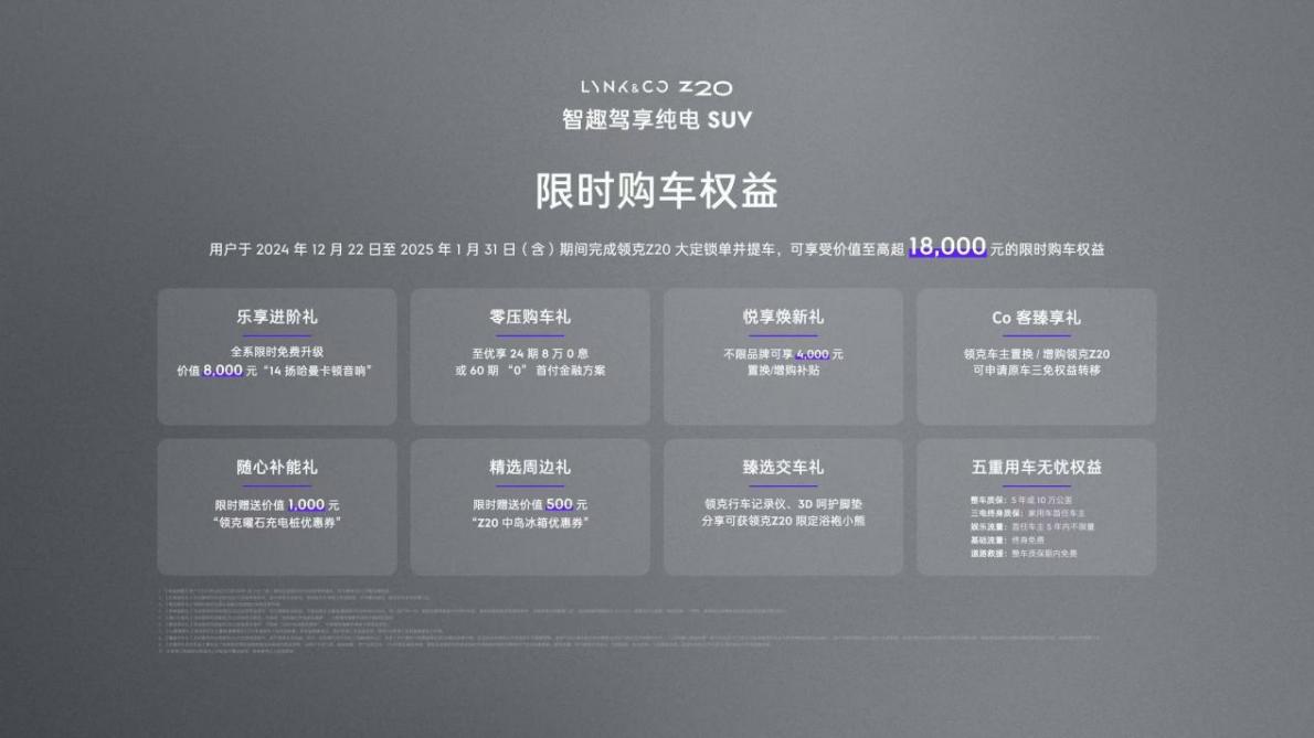 UV 领克Z20上市 限时售价1359万元起Long8国际平台登录入口定位品牌首款纯电S(图8)